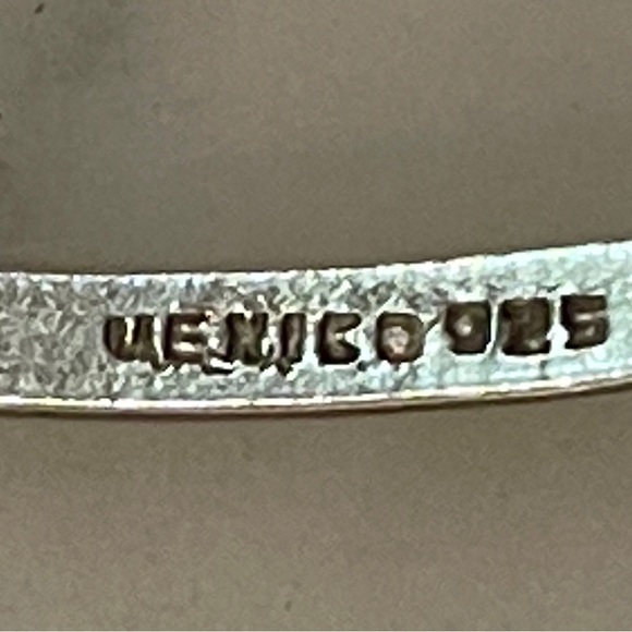 Sterling Choker w Large Mayan Pendant from Mexico - Picture 6 of 10